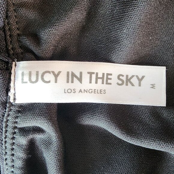 Lucy In The Sky Womens Medium Dress Sandra Mesh Bodycon Rhinestone Straps Party - Picture 8 of 11